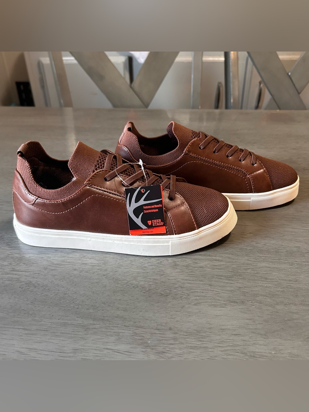 Deer Stags Dawson Jr Boys Brown Fashion Sneakers Size 5M NWT